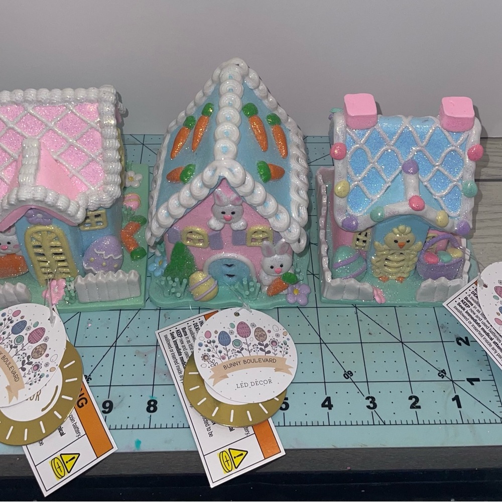 Easter Village LED Decor Set